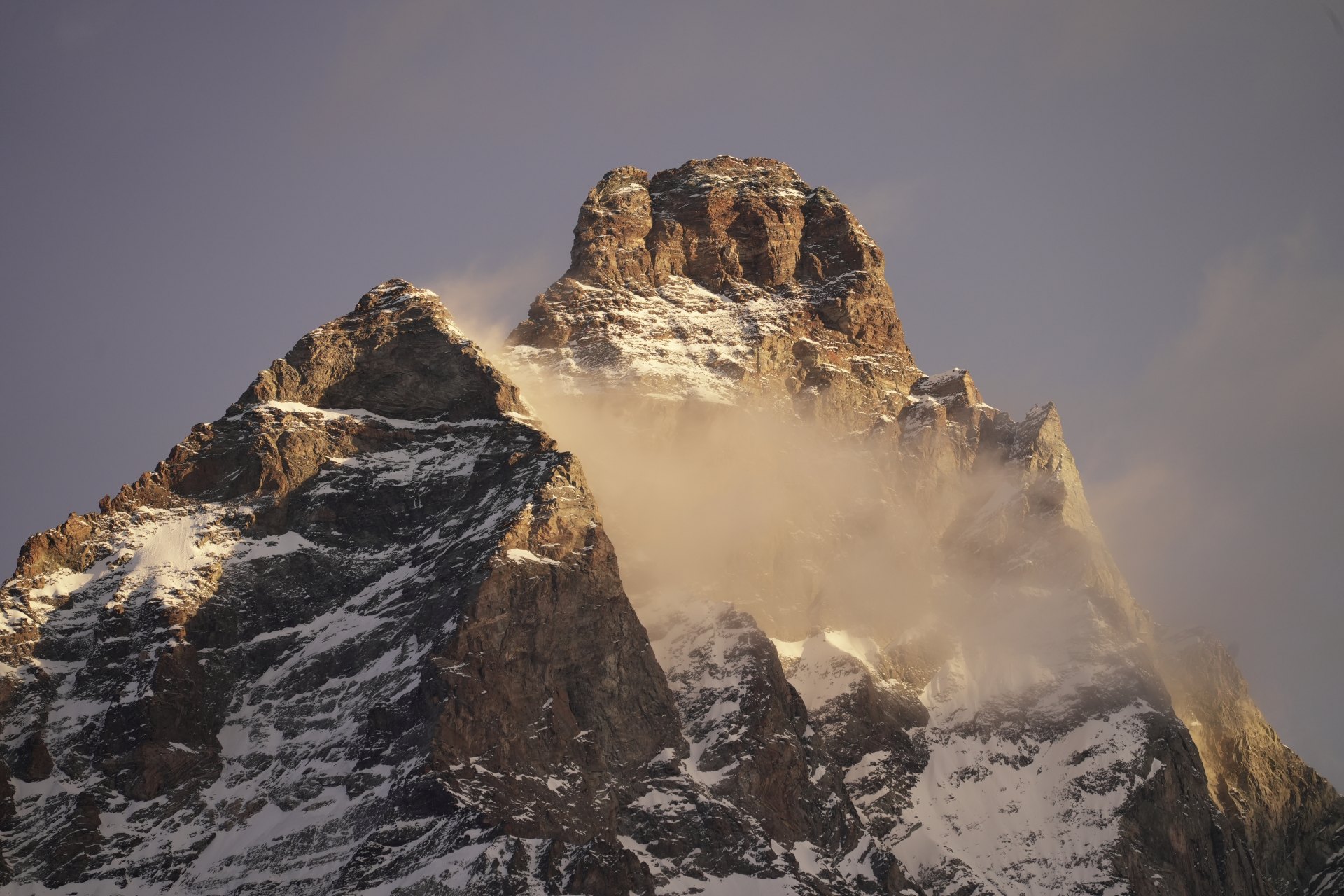 vista cime bianche cervinia cervino autunno