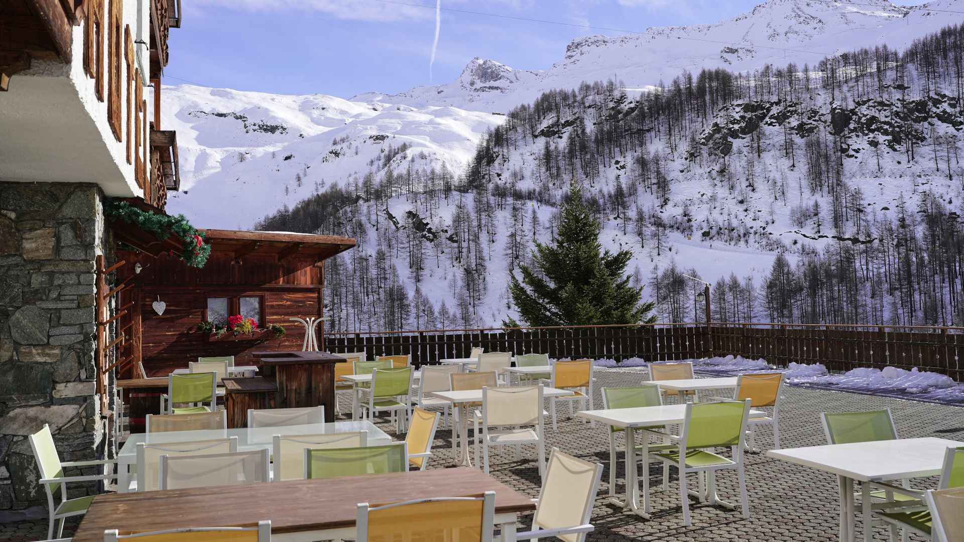 hotel cime bianche cervinia terrazza con vista